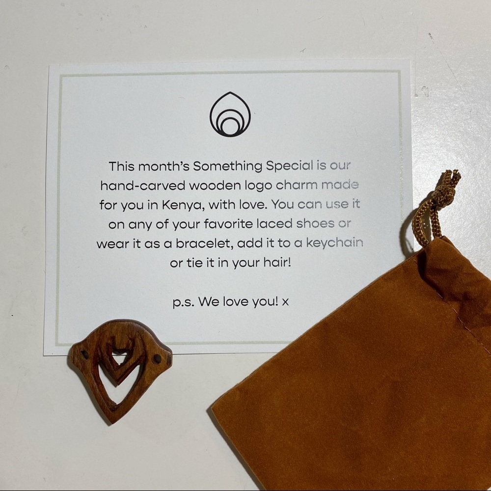 Brother Vellies Hand Carved Wooded Logo Charm